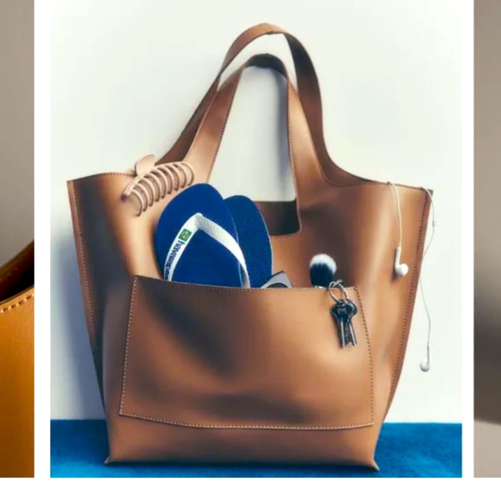 Faux Leather Commuter Bag by Anthropologie